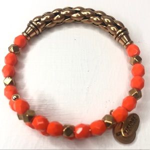 Alex and Ani Calypso Orange Gold wrap bracelet